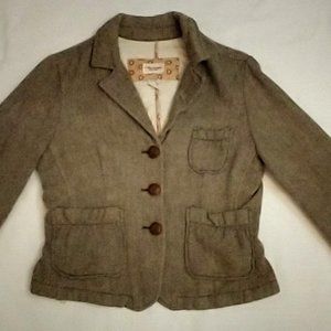 Neutral tweed cropped jacket